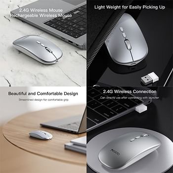 Rechargeable wireless Mouse - Silver