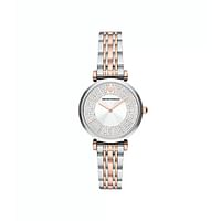 Emporio Armani Two-Hand Two-Tone Stainless Steel Watch AR11537 32 mm -Rose Gold, Silver