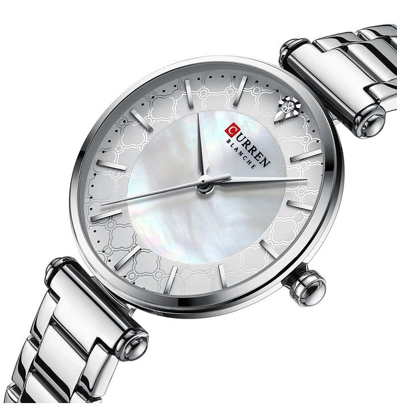 CURREN 9072 Original Brand Stainless Steel Band Wrist Watch For Women With  Box..