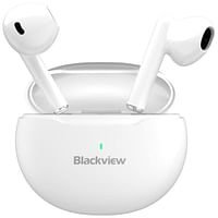 Blackview Bluetooth Earbuds Airbuds6, Wireless Headphones in-Ear, Bluetooth 5.3, Long Playtime, Ultra-Light and Ergonomic Wireless Earphones, Touch Control, IPX7 Waterproof Sport Wireless Headphones - White