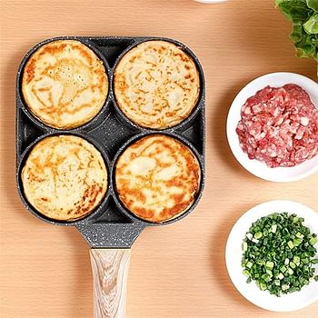 Non-Stick Frying Pan with 4 Hole Pancake Pan Fried Egg Burger Pan