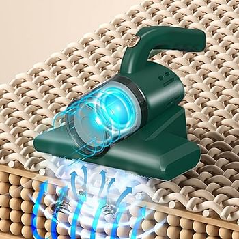 Household Mite Vacuum with UV Light, Powerful Suction, Mattress Vacuum for Sofa and Bed - green