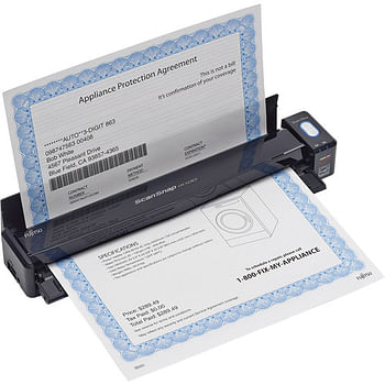 Fujitsu Scansnap IX100 Wireless Mobile Scanner USB 2.0 and Wi-Fi Connectivity (PA03688-B005)- Black