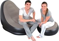 Sofa And Stool Set Single Inflatable Sofa/Lazy Bean Bag Air Chair With Footrest