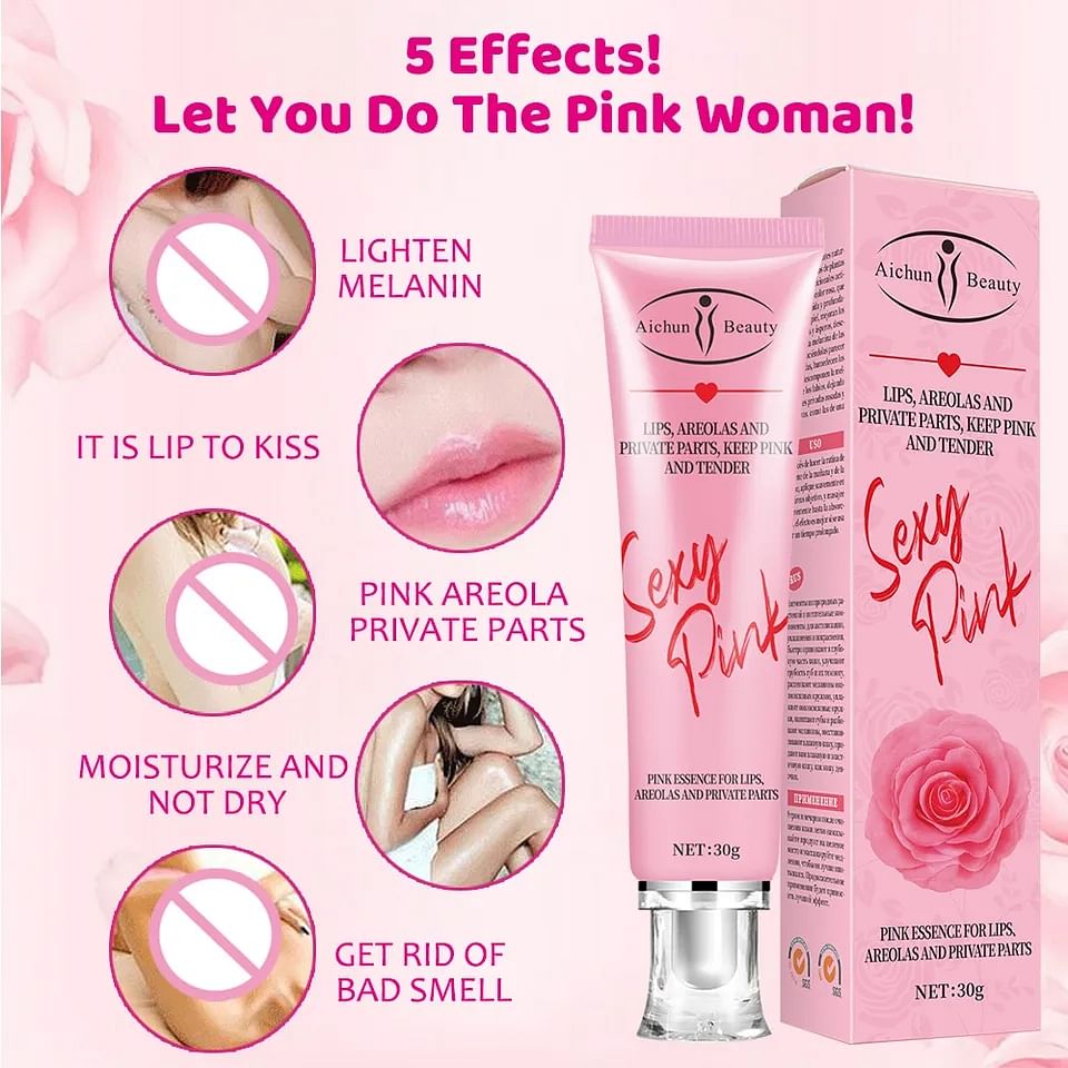 Pink Sexy Eesence Whitening Moisturizing Cream for Lips, Areolas, Private Parts, Inner Thigh, Bikini Dark Area - 30 g