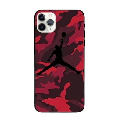 Jordan Silicon Phone Case For iPhone 14 Pro red-black