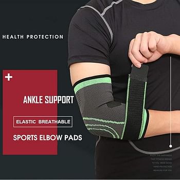 Elbow Support - Elastic Bandage Tennis Elbow Support Protection Basketball Running Volleyball Compression Adjustable Elbow Pads Clamp