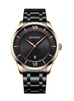 CURREN Men's Waterproof Stainless Steel BAnd Casual Quartz Watch 8356 - 42 mm - Black