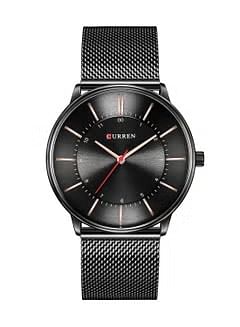 CURREN Men's Waterproof Stainless Steel Mesh BAnd Casual Quartz Watch 8303 - 41 mm Black