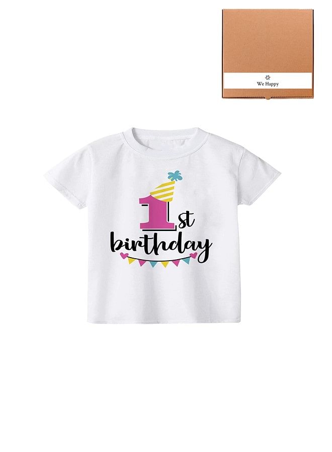 Its My 1st Birthday Party Boys and Girls Costume Tshirt Memorable Gift Idea Amazing Photoshoot Prop Pink