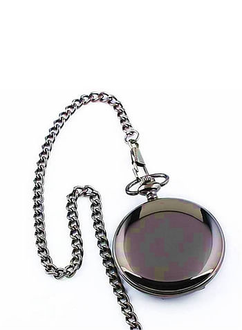 Yash Black Classic Design Quartz Pocket Watch .