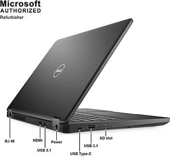 Dell Latitude 5480 Laptop, Intel Core i5-6th Gen 2.6GHz CPU, 8GB DDR4 RAM 256GB SSD, 14.1 inch Display, Windows 10 Pro, ENG - KB, Black