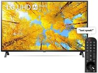 إل جي تلفزيون ذكي الترا اتش دي 4 كيه 55 بوصة سلسلة UQ7500، تصميم شاشة سينما 4K اكتيف HDR ويب او اس سمارت بتقنية الذكاء الاصطناعي ثينكيو