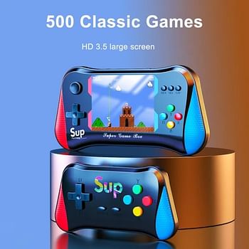 Game Console Portable Handheld Game Players 3.5inch High Definition Large Screen Retro SUP Video Game Console with 500 Games multicolor