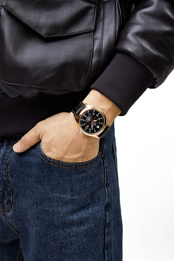 NAVIFORCE 8022 Business Men Wristwatch Top Brand Luxury Blue Auto Date Man Watch Black Genuine Leather Sport Quartz Male Clock RG/B