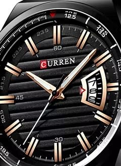 CURREN Men's Waterproof Stainless Steel BAnd With CalAnder Quartz Watch 8375.