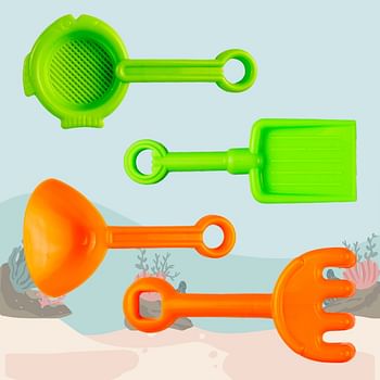 UKR Play Sand Sea Animal Mould Set of 4 Color Sand,Non Sticky Play Sand for 3,4,5 Ages