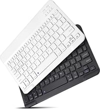LEVADA PLUS Wireless Bluetooth Rechargeable Keyboard, Suitable for iOS Android Windows iPad iPhone Tablets, Tablets, Smartphones, PC, MacBook -Black