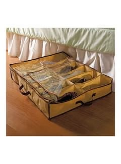 12-Grids Shoes Organizer Beige/Brown