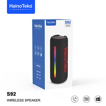 Haino Teko S92 Wireless Speaker with Splash Proof, Micro SD Card, FM Radio, Aux and Power Bank Function