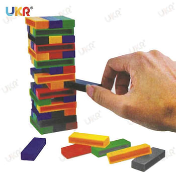 UKR Domino Stacking Block Toys for Kids, Stacking Game with 120pcs of Blocks Fun Playing