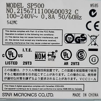 Star Micronics SP500 POS[Point OF Sale] Star SP542-MC, LPT, cutter,  Star Micronics SP500 Series