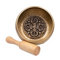 Authentic Himalayan Vajra Singing Bowl Single Set Handcrafted in Nepal (448 grams) Includes Traditional Wooden Striker – Ideal for Healing, Mindfulness, Meditation, and Yoga