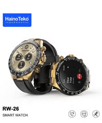 Haino Teko Germany RW 26 Round Smartwatch with stylish King Bracelet and wireless charger for mens