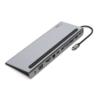 Belkin CONNECT USB-C 11-in-1 Multiport Dock - Aux، VGA، Micro / SD Slots، Ethernet، 2x USB-A 3.0، USB-A 2.0، DP، HDMI 4K، Type-C Ports، for MacBook Pro / Air و iPad Pro وأجهزة USB-C الأخرى