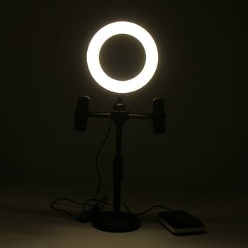 6.3 Inch Light Replace Desk Ring Light with Stand and Phone Holder Zoom Lighting