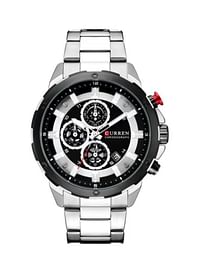 Men's Water Resistant Chronograph Watch 8323 - 46 mm - Silver