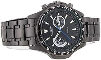 CURREN Men's Water Resistant Stainless Steel Chronograph Wrist Watch WT-CU-8020-B - 43 mm - Black