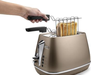 De'Longhi Distinta Toaster With Bun Warming 900 W Stainless Steel CTI 2103.BZ