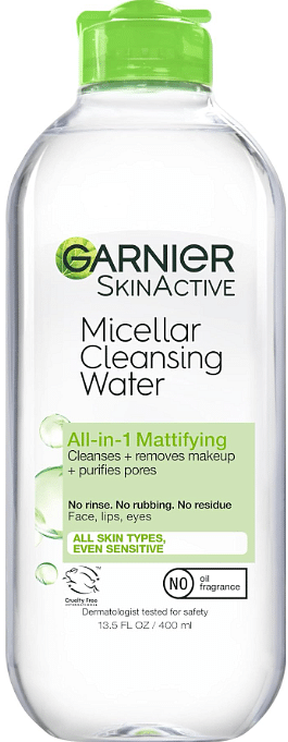 Garnier SkinActive Micellar Water for Oily Skin, Facial Cleanser & Makeup Remover, 13.5 Fl Oz (400mL)