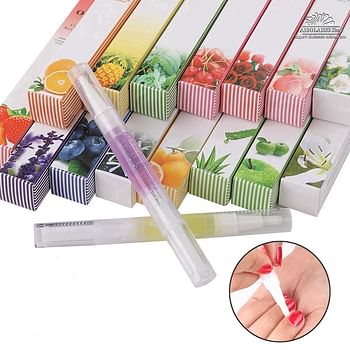 Nail Nutritious Oil Pen Fruit Flower Smell Nail Art Treatment Nutritious Oil Nail Repair Finger Toe Cuticle Soften Dead Skin Repair Manicure Care