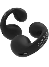 Ambie Sound Earcuffs AM-TW01 Earcuffs No Bunching Earphones Fully Wireless Bluetooth comfortable To Wear/Full Compatibility Ear-clip Type Wearing Large-Capacity Charging Immersive Stereo Sound Effect HF Level Sound Quality - Black