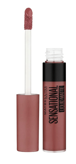 Maybelline New York Lipstick, Matte Finish, Non-Sticky and Non-Drying, Sensational Liquid Matte, NU04 Bare Temptation