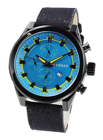 CURREN 8196 Men's Water Resistant Analog Watch Blue/Black