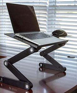 T8 Laptop Stand Portable T8 Multifunctional Laptop Stand Table Foldable T8 Multifunctional Folding Laptop Table - Black