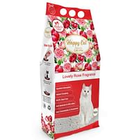Happy Cat Bentonite Dust Free Clumping Cat Litter - Lovely Rose Fragrance 10L