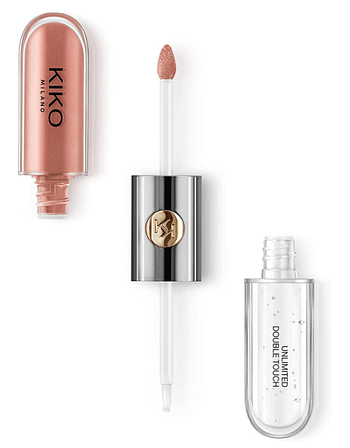 KIKO Milano Unlimited Double Touch 129 | Liquid Lipstick With A Bright Finish In A Two-Step Application. Lasts Up To 12 Hours. No-Transfer Base Colour