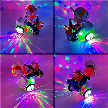 Baby Toddler Electric Tricycle Toy Cartoon Motorcycle Vehicle Stunt Performance, Music, Lights, Kids Birthday Gifts (Boy)