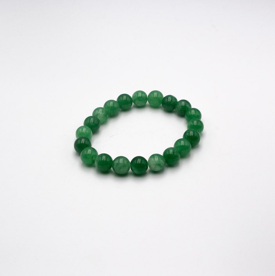 Natural Green Jade ,Crystal Bracelet