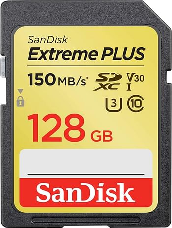 SanDisk Memory Card SD Extreme Plus 190MB/S 128GB