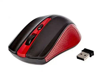 Enet Wireless Optical Mouse (Red - Black)