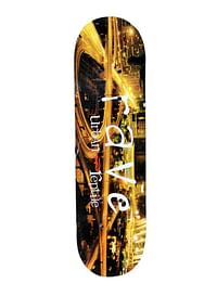 -Wooden Skateboard for Kids Maple Wood Smooth Wheels Outdoor Sports Games Comes in Assorted Colors and Designs -Rave Urban black & brown 60 CM