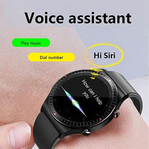 Smart watch BML BW-01 men / women music player Smartwatch 2022 IP67 Waterproof Voice Assistant Stainless Steel Dual Straps Metal Band & Leather Straps for Android / iOS - Black