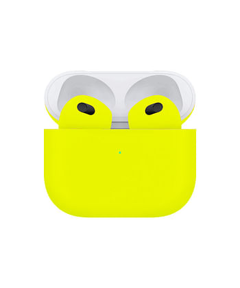 Apple Airpods (3rd Generation) Customized By Caviar Matte Neon Yellow