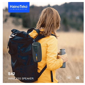 Haino Teko Germany S42 portable wireless Bluetooth speaker Black
