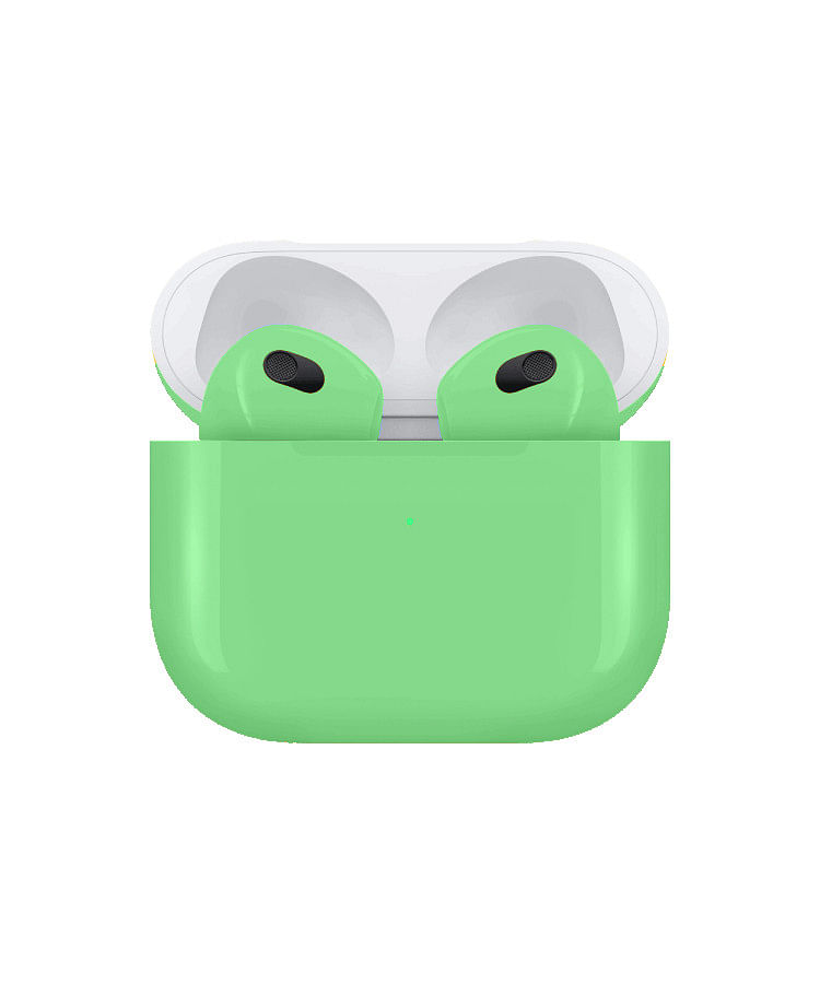 Apple Airpods (3rd Generation) Customized By Caviar Glossy Mint Green